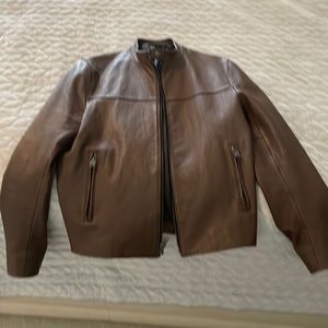 Coach size large brown leather men’s jacket